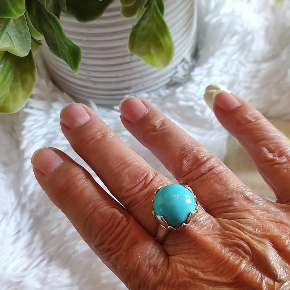 Sleeping Beauty Turquoise Ring - Picture 4 of 7